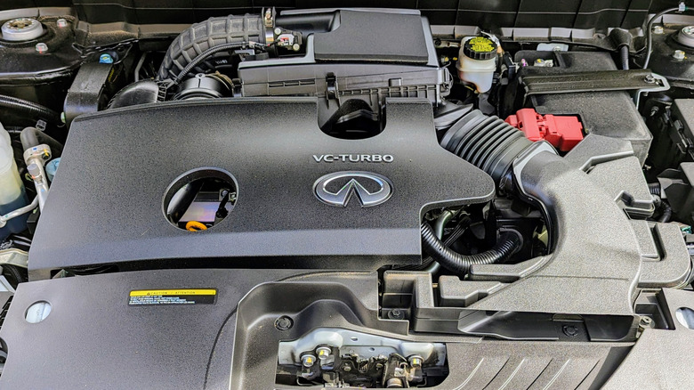VC Turbo engine in a car engine bay