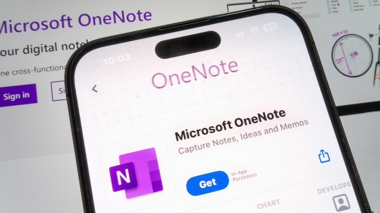 Microsoft OneNote app