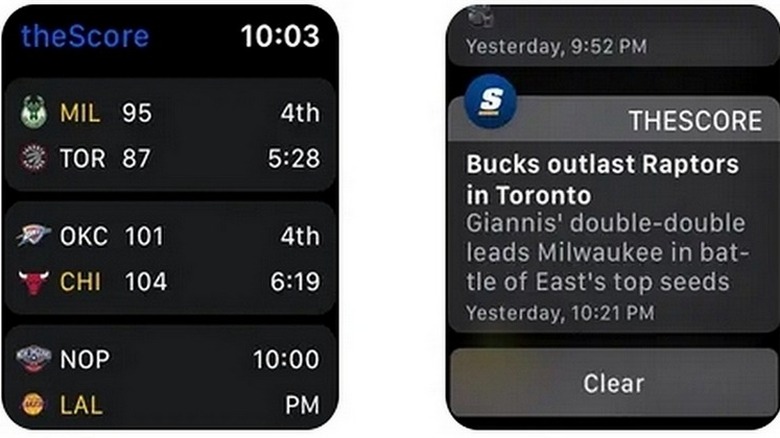 theScore screenshot