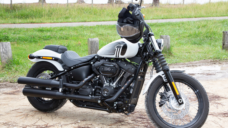 A Harley-Davidson 1200 114 Sportster parked outside