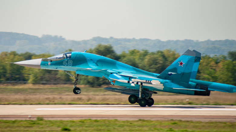 Su-34 taking off