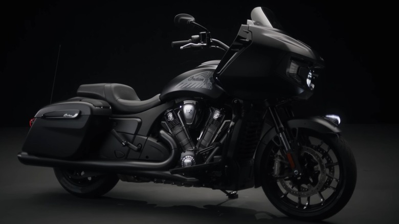 A fully dressed Indian motorcycle.