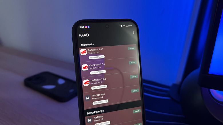 AAAD app installed on a phone.