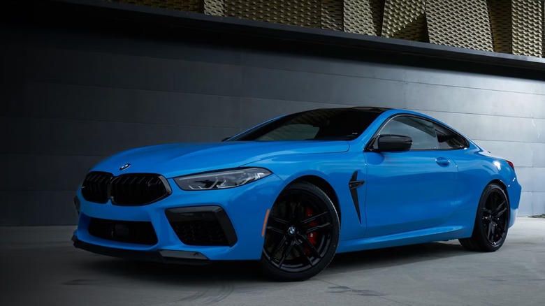 blue bmw m8