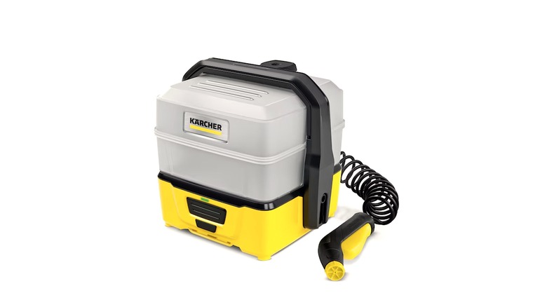 A Karcher pressure washer against a white background