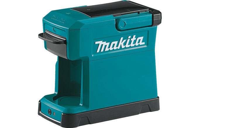 Makita coffee machine on white background