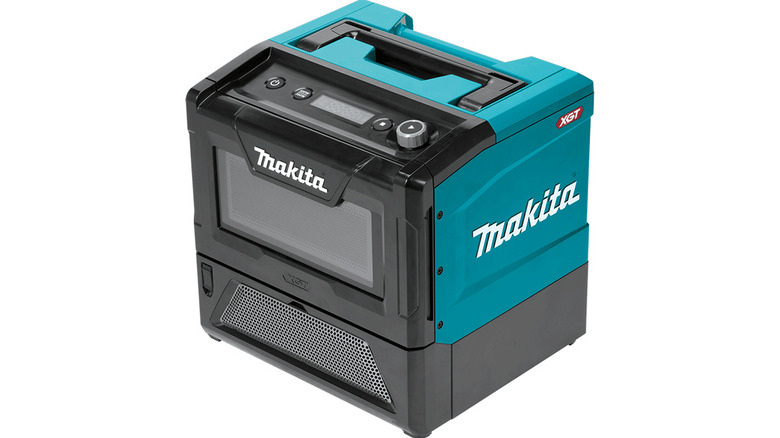 Makita microwave on white background