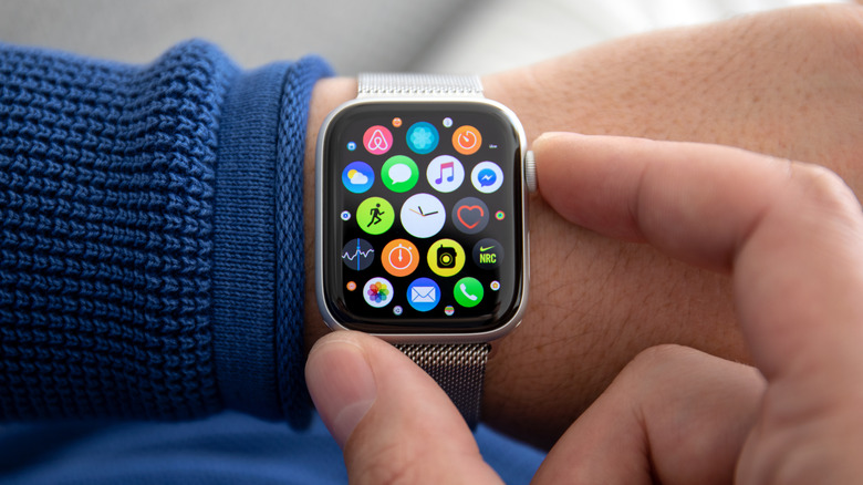 Person wearing Apple Watch