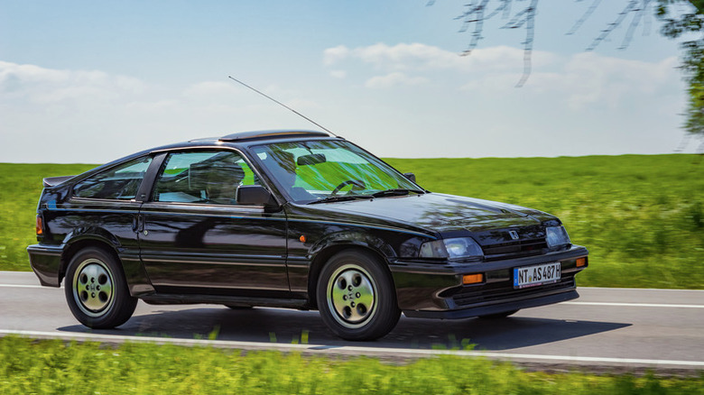 Honda CRX on the road