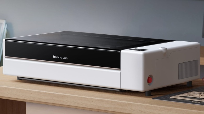 The Bambu Lab R1 on a work desk.