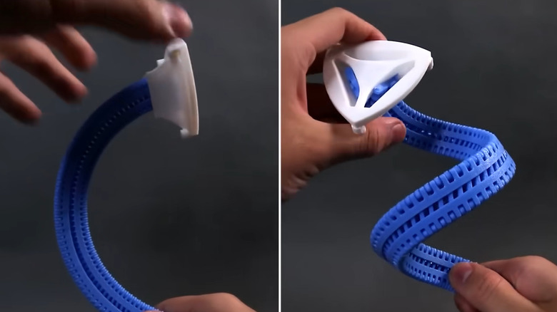 Two zipper shapes that the team constructed
