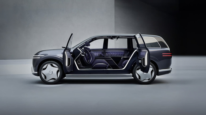 A shot of the Genesis Neolun concept coach doors