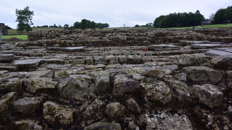 Remains of a Roman fort.