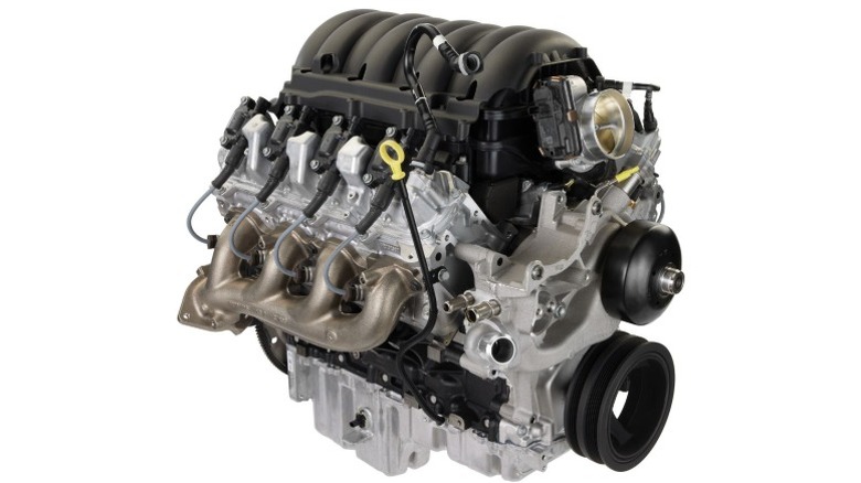 Chevrolet L8P crate engine on a white background