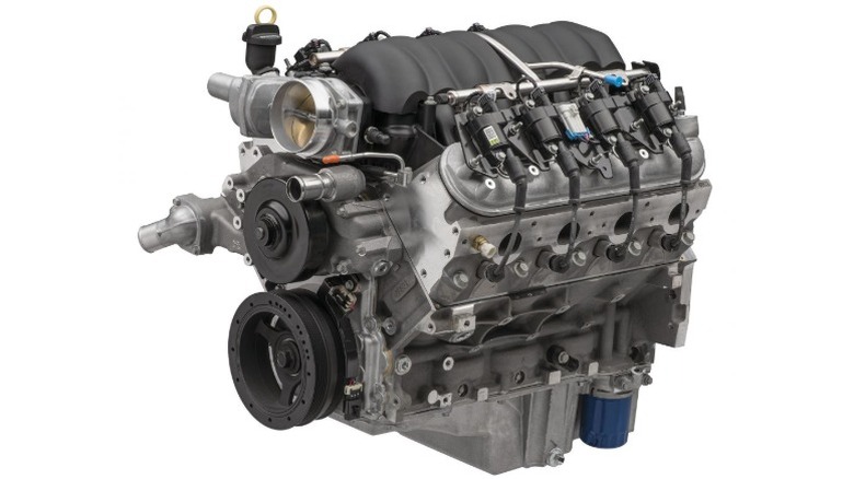 Chevrolet LS3 crate engine on a white background