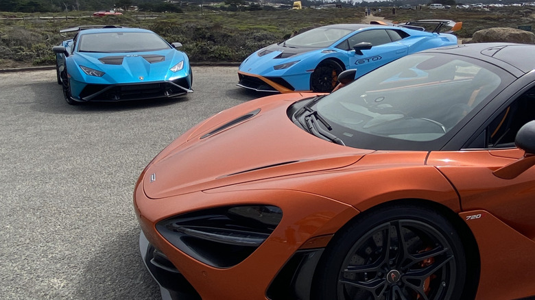 Supercars at 17-mile drive during Monterey Car Week