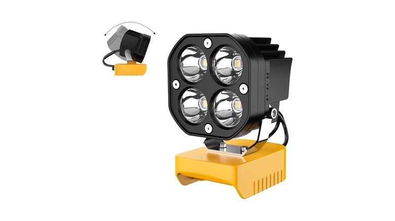 Azocek LED work light on a white background