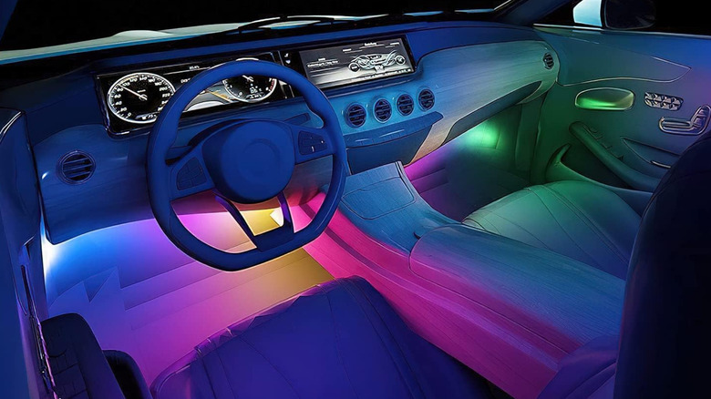 RGB lighting inside a car