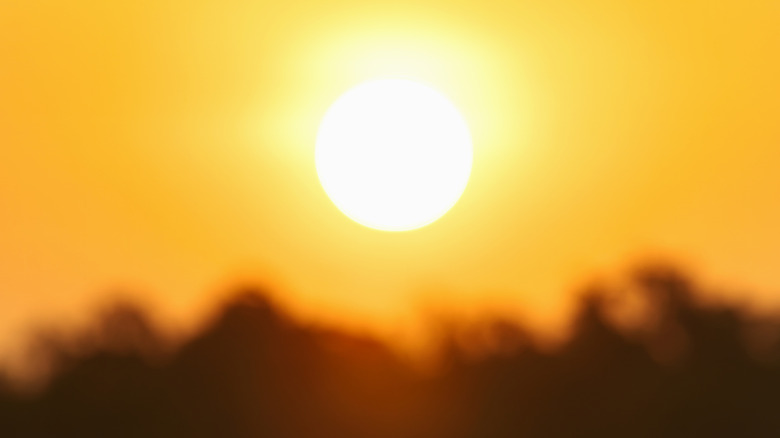 The sun on a bright day