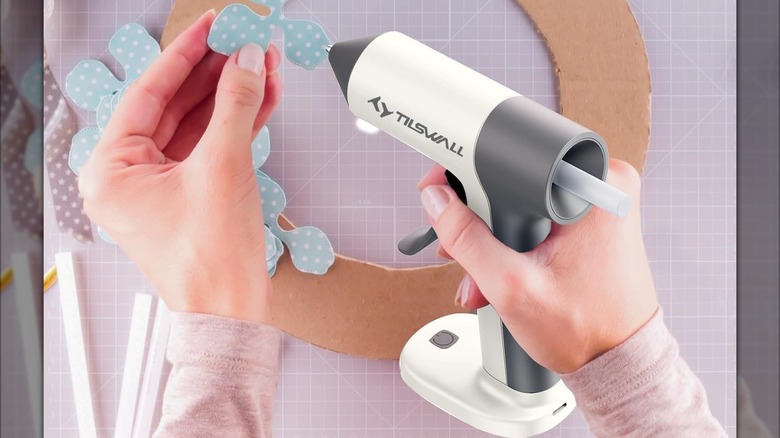 Tilswall 4V Glue Gun used for crafting