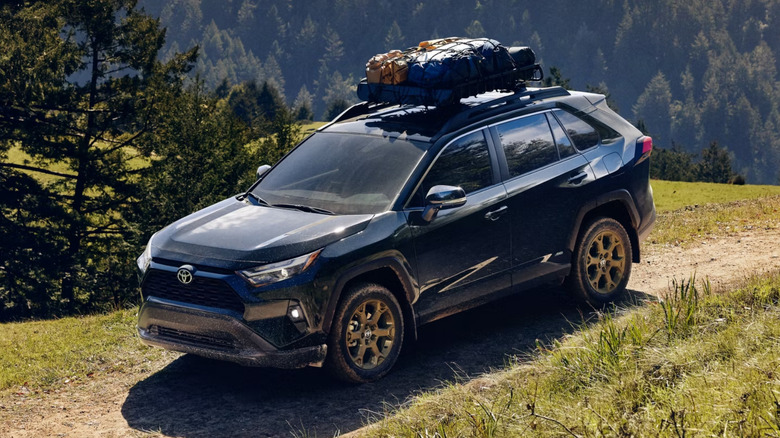 2025 Toyota RAV4 Woodland edition driving on gravel roads