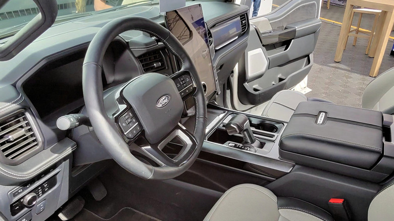 An interior view of a Ford F-150 Lightning