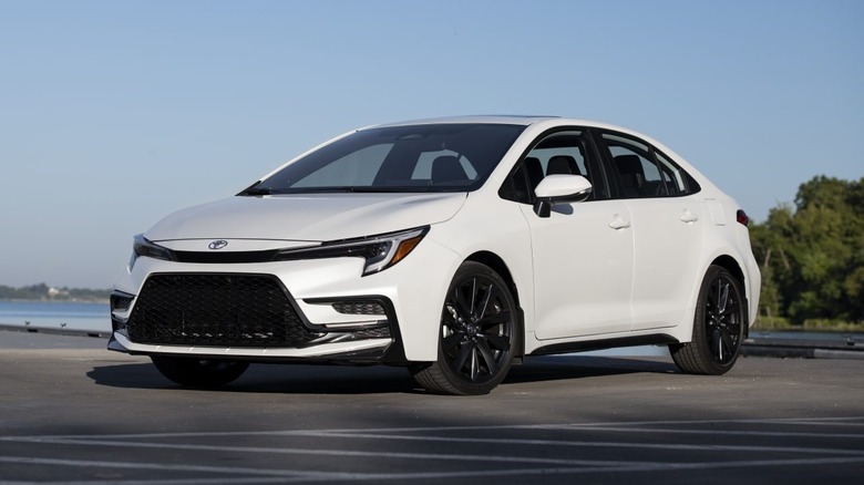 A white 2023 Toyota Corolla