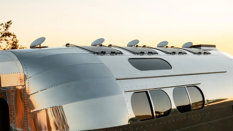 AeroSolar Panels on top of a Bowlus camper