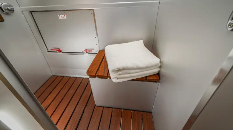A Bowlus trailer indoor shower