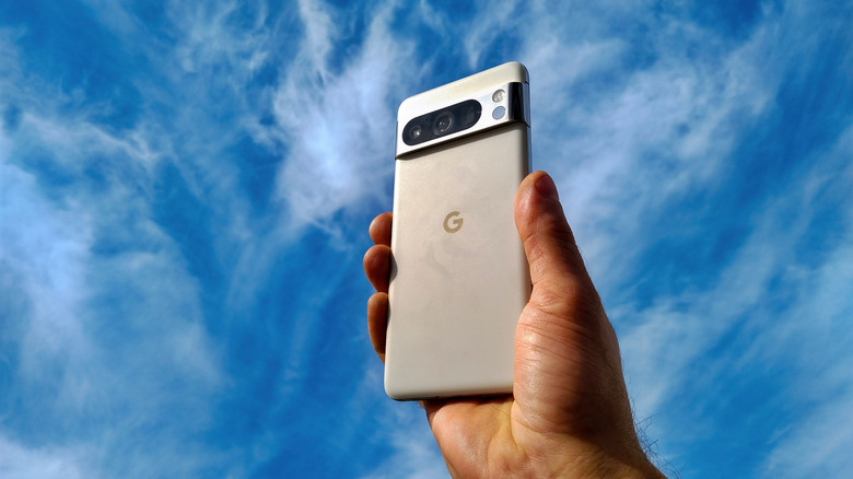 Person holding a Pixel 8 Pro