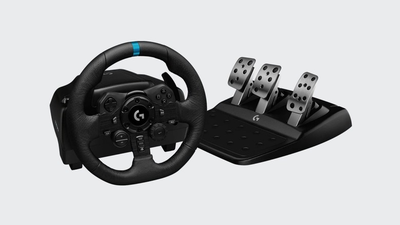 Logitech G923 Trueforce racing simulator wheels