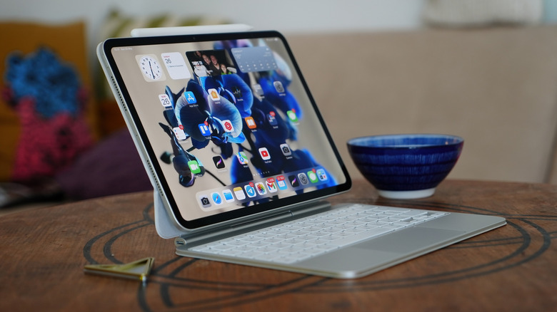 iPad Pro attached to the Magic Keyboard