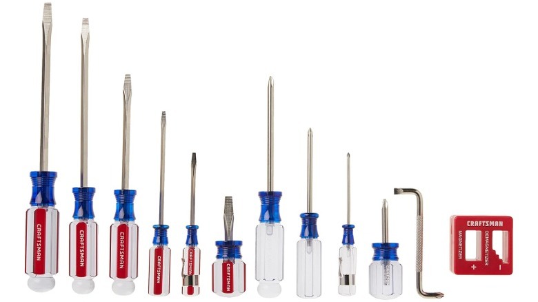 Craftsman 12-piece screwdriver kit on a white background