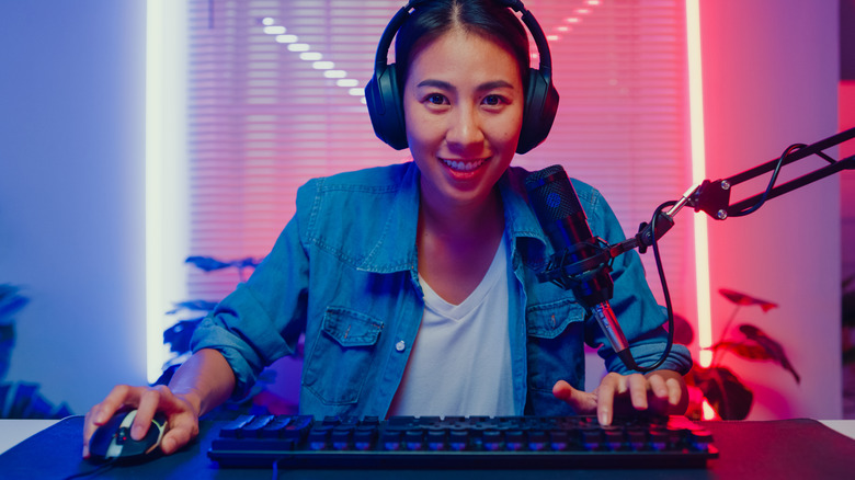 woman streaming