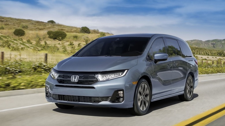 A 2026 Honda Odyssey on a country road