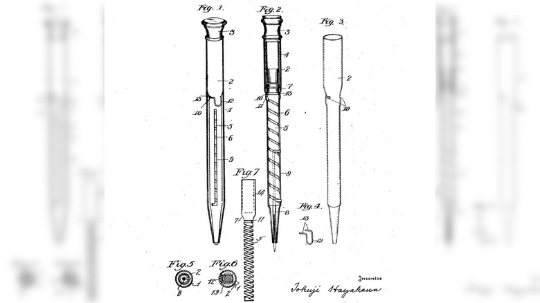 Diagram from the US patent for the Ever-Ready Sharp pencil