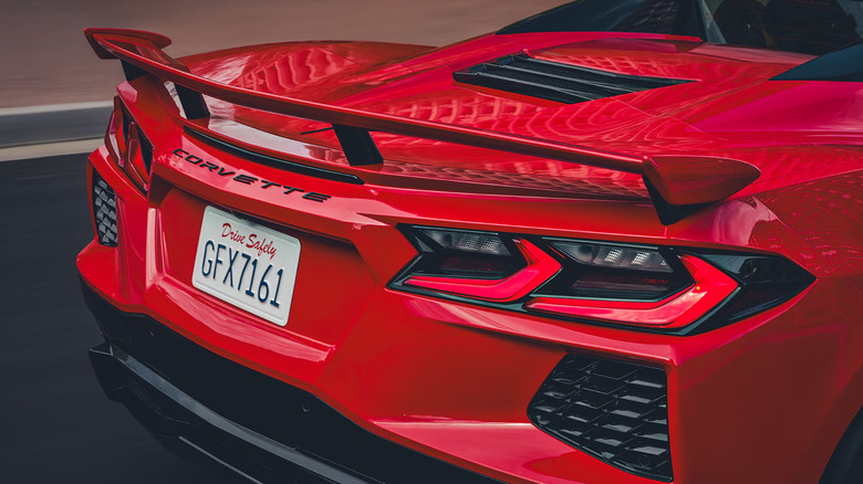 A close up shot of the 2026 Chevrolet Corvette Rear