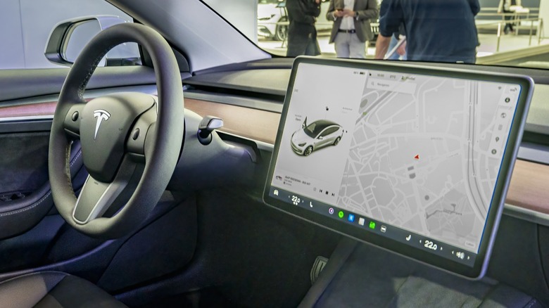 large touchscreen on car