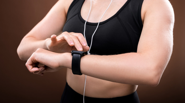 Person using Fitbit