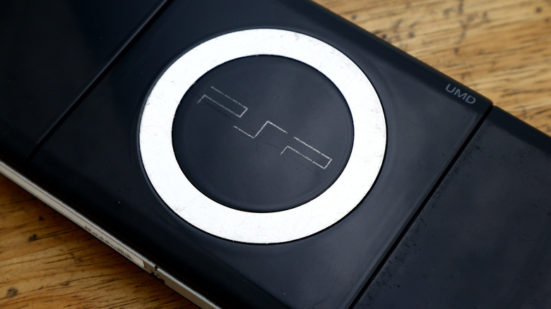 psp console face down