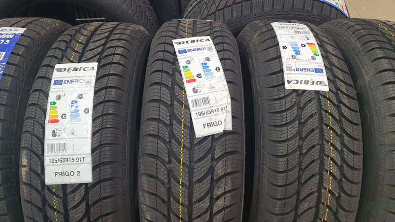 Debica tires in a row