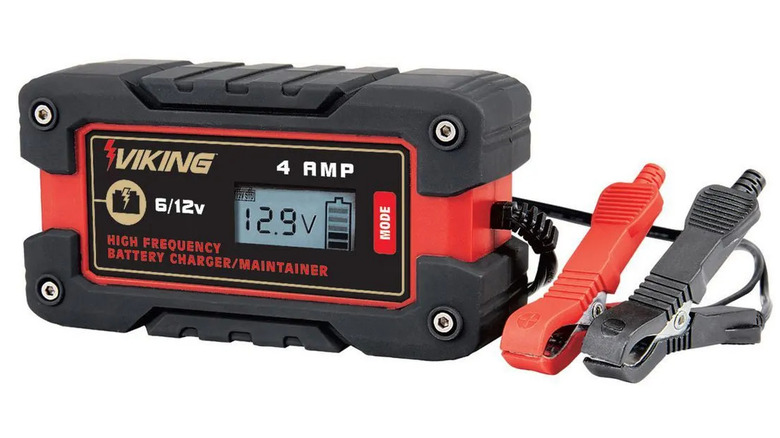 Viking 4 Amp Fully Automatic Microprocessor-Controlled Battery Charger on a white background