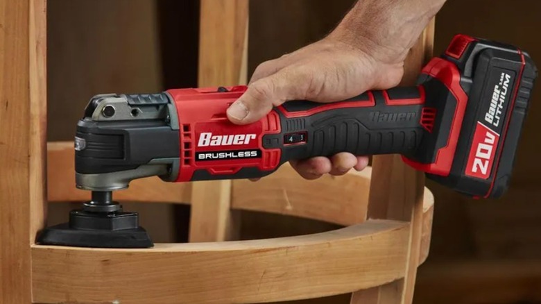 20V Cordless Variable-Speed Oscillating Multi-Tool in use