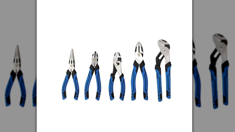 Kobalt plier set on white background