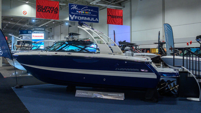Chaparral boat on display