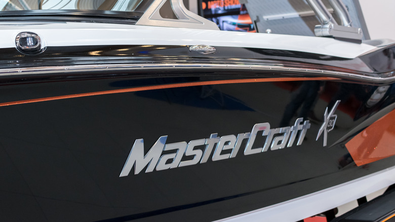 MasterCraft logo on side of boat