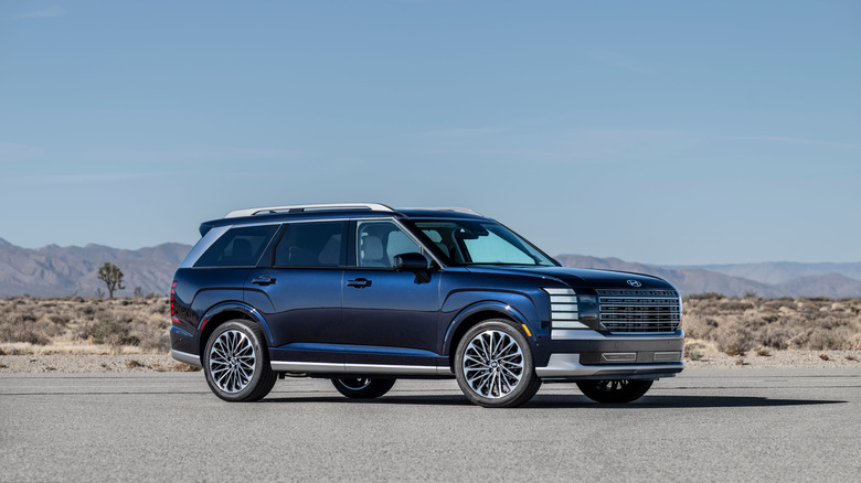 2026 Hyundai Palisade Calligraphy Shown in Pacific Sapphire