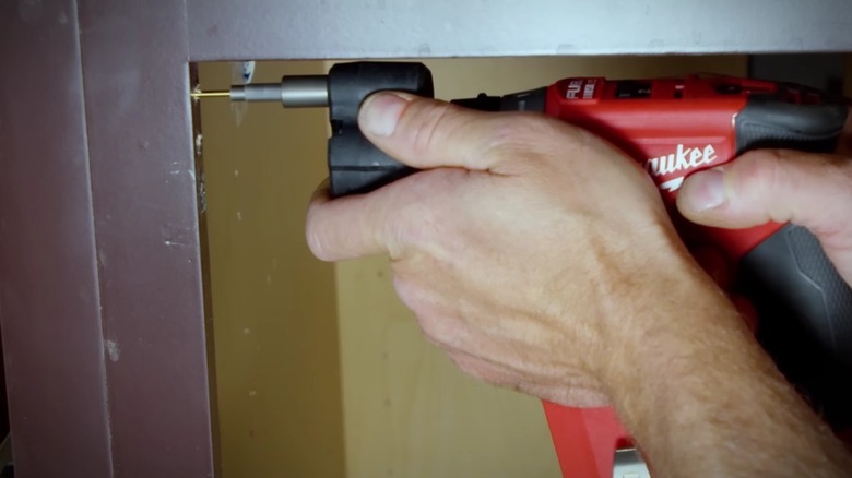 Milwaukee M12 FUEL™ Installation Drill/Driver in use.