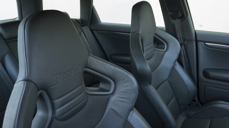 Black leather Recaro Wingback seats as seen in the B7 Audi RS4