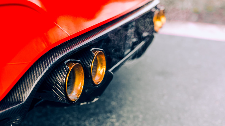 BMW M3 modified exhaust and carbon diffuser